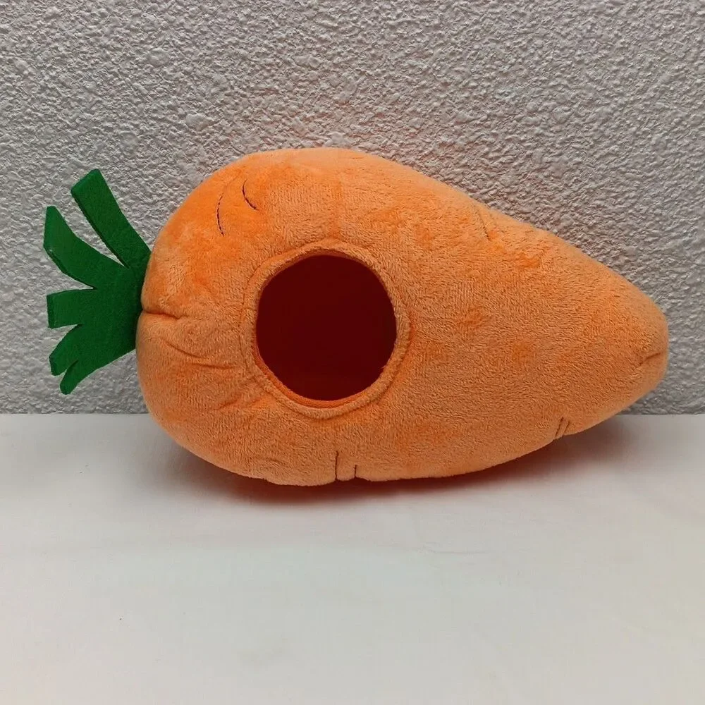 Interactive Hide and Seek Squeaky Dog Plush Toy Rabbit and Carrot 4-Pack